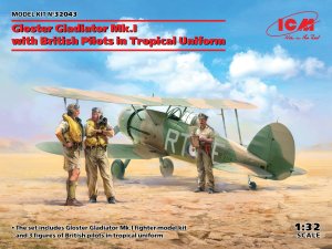 ICM 32043 - 1:32 Gloster Gladiator Mk.I with British Pilots in Tropical Uniform