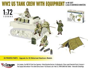 Mirage 720003 - 1:72 WW2 US Tank Crew with Equipment for M8 Scott & other US Motorised Howitzers