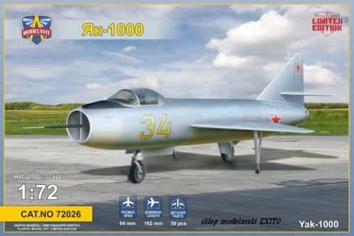 Go to product MODELSVIT 72026 - 1:72 Yakovlev Yak-1000