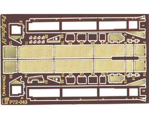 Go to product PART P72043 - 1:72 Pz.Kpfw. IV fenders