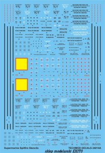 TECHMOD 24014 - 1:24 Supermarine Spitfire Mk.I - XVI Stencils