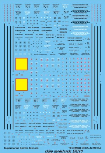 Go to product TECHMOD 24014 - 1:24 Supermarine Spitfire Mk.I - XVI Stencils