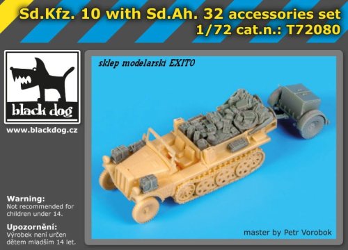 Go to product BLACK DOG T72080 - 1:72 Sd.Kfz.10 with Sd.Ah.32 accessories set