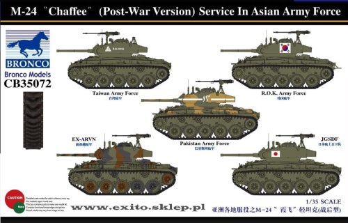 Go to product BRONCO CB 35072 - 1:35 M-24 Chaffee (Post-War Version) Serv. In Asia Army force