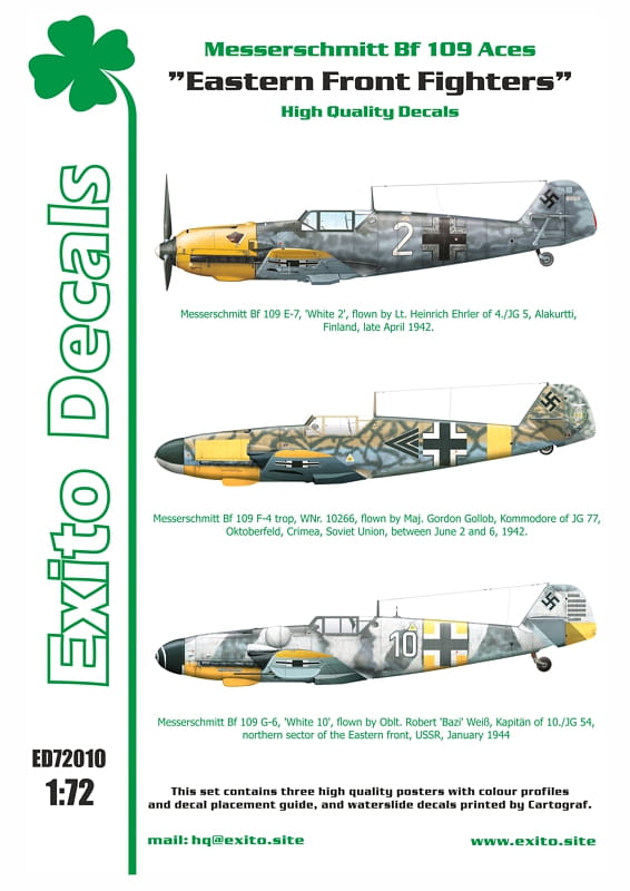 Go to product EXITO DECALS ED72010 - 1:72 Eastern Front Fighters
