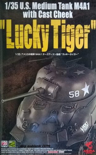 Go to product ASUKA (TASCA) 35035 - 1:35 U.S. Medium Tank M4A1 with Cast Cheek - Lucky Tiger