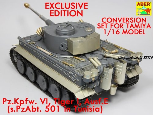 Go to product ABER 16K02 - 1:16 Pz.Kpfw.VI Ausf.E Sd.Kfz.181 Tiger I - s.PzAbt. 501 in Tunisia - Exclusive Edition