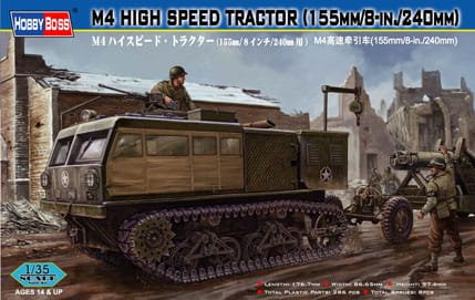 Go to product HOBBY BOSS 82408 - 1:35 M4 High Speed Tractor (155mm/8-in./240mm)