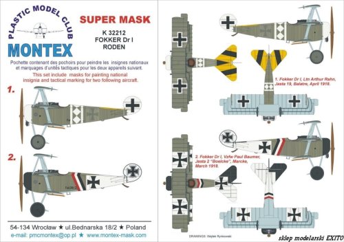 Go to product MONTEX K32212 - 1:32 Fokker Dr.I