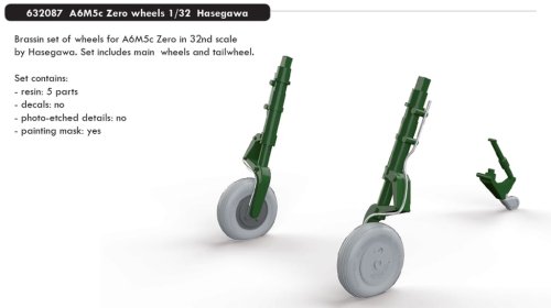 Go to product EDUARD 632087 - 1:32 A6M5c Zero wheels