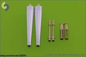 MASTER AM-24-005 - 1:24 Barrels for British Hispano 20mm with covers for Spitfire wing B