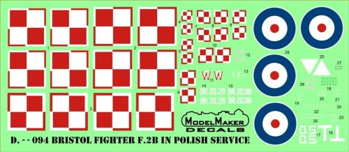 Go to product MODELMAKER D72094 - 1:72 Bristol Fighter F.2B in Polish service