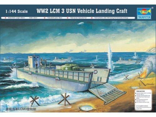 Go to product TRUMPETER 00102 - 1:144 WW2 LCM 3 USN Vehicle Landing Craft