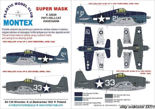 Go to product MONTEX K32029 - 1:32 F6F-3 Hellcat