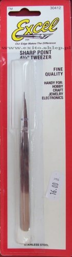 Go to product EXCEL 30412 - 4 3/4" Sharp Pointed Tweezers