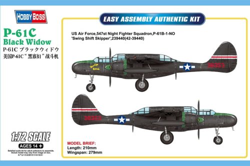 Go to product HOBBY BOSS 87263 - 1:72 P-61C Black Widow