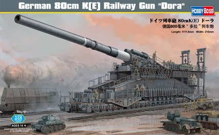 Go to product HOBBY BOSS 82911 - 1:72 German 80cm K(E) Railway Gun Dora