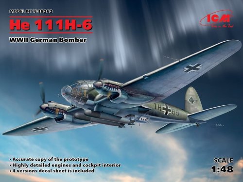 Go to product ICM 48262 - 1:48 Heinkel He 111H-6 WWII German Bomber