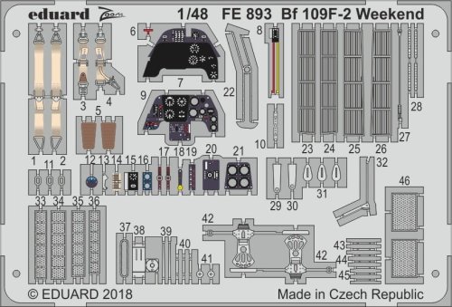 Go to product Eduard FE893 - 1:48 Bf 109F-2 Weekend