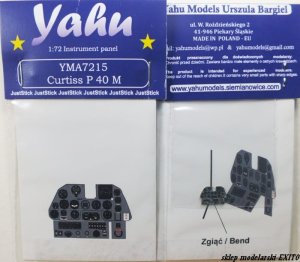 YAHU YMA7215 - 1:72 Curtiss P-40 M - Instrument Panel