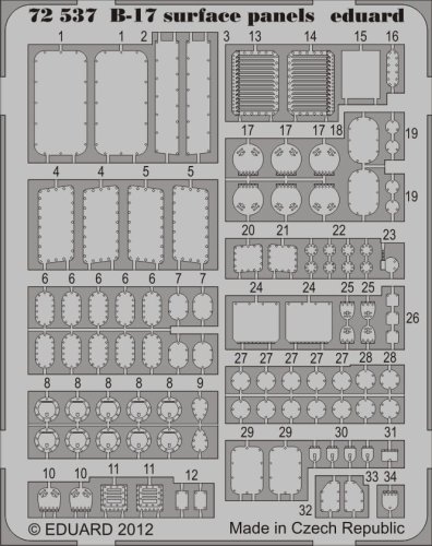 Go to product EDUARD 72537 - 1:72 B-17 surface panels S.A.