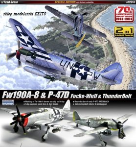 ACADEMY 12513 - 1:72 Focke Wulf Fw 190A-8 & P-47D Thunderbolt