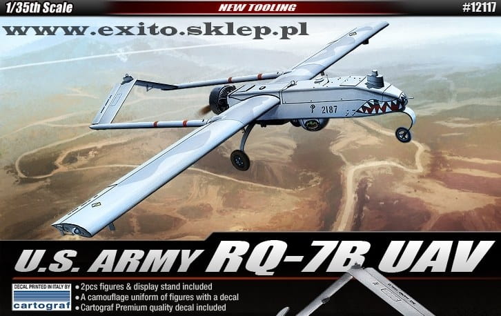 Go to product ACADEMY 12117 - 1:35 U.S. Army RQ-7B UAV Shadow Drone w/ 2 figures