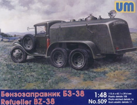 Go to product UNIMODELS 509 - 1:48 BZ-38 Gasoline refueling truck