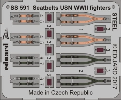 Go to product EDUARD SS591 - 1:72 Seatbelts USN WWII fighters - Steel
