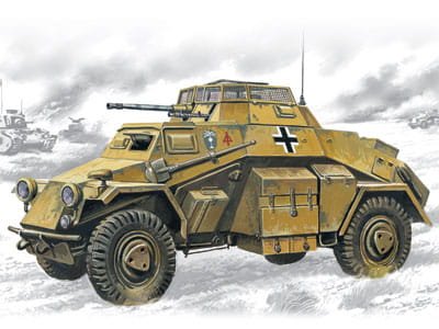 Go to product ICM 72411 - 1:72 Sd.Kfz.222 German Light Armoured Vehicle