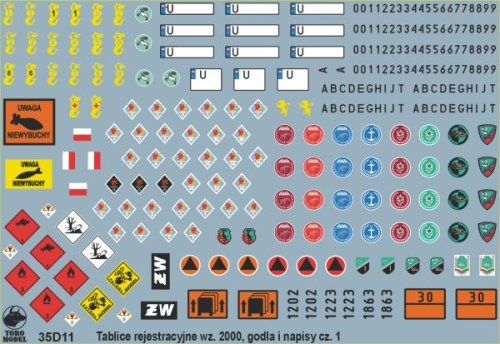 Go to product TORO MODEL 35D11 - 1:35 Polish Army vehicle Registration numbers 2000 pattern unit insignia & stencils vol.1