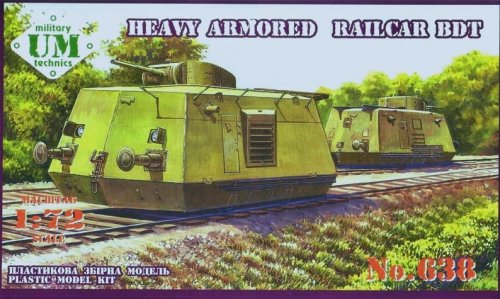 Go to product UNIMODELS 638 - 1:72 BDT - Heavy Armored Railcar