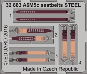 EDUARD 32883 - 1:32 A6M5c seatbelts - Steel