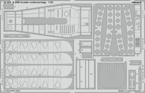 Go to product EDUARD 32453 - 1:32 A-26B Invader undercarriage