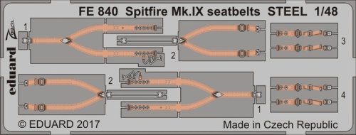 Go to product EDUARD FE840 - 1:48 Spitfire Mk.IX seatbelts - Steel