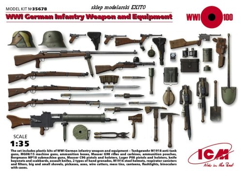 Go to product ICM 35678 - 1:35 WW I German Infantry Weapon and Equipment