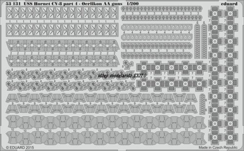Go to product EDUARD 53131 - 1:200 USS Hornet CV-8 part 4 - Oerlikon AA guns