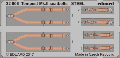 Go to product EDUARD 32906 - 1:32 Tempest Mk.II seatbelts - Steel