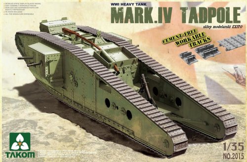 Go to product TAKOM 2015 - 1:35 Mark IV Tadpole with Rear Mortar - WWI Heavy Tank