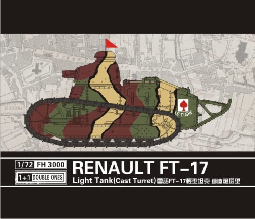 Go to product FLYHAWK 3000 - 1:72 Renualt FT-17 Light Tank (Cast turret) 1+1