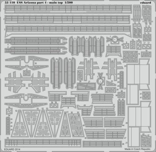 Go to product EDUARD 53110 - 1:200 USS Arizona part 4 - main top
