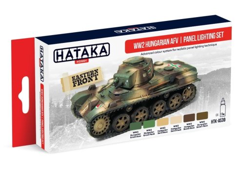 Go to product HATAKA AS39 - WW2 Hungarian AFV panel lighting paint set