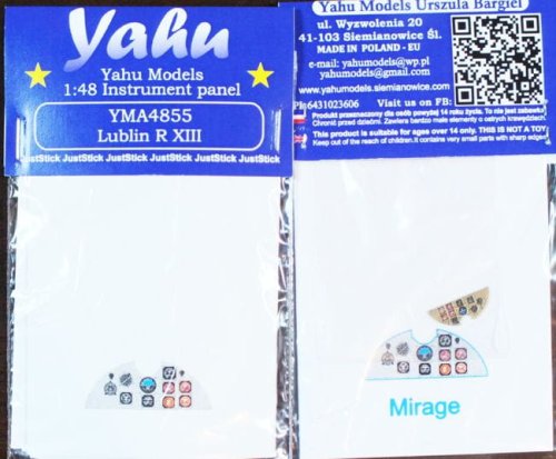 Go to product YAHU YMA4855 - 1:48 Lublin R XIII - Instrument Panel