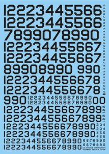 TECHMOD 72110 - 1:72 US Serials and Code numbers black