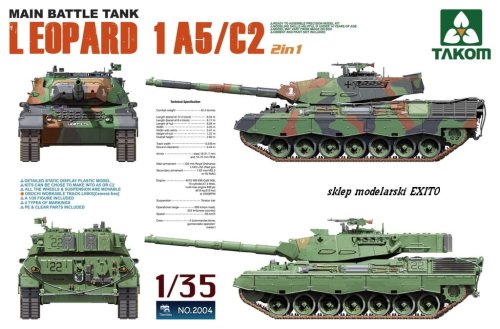 Go to product TAKOM 2004 - 1:35 Leopard 1 A5/C2 Main Battle Tank
