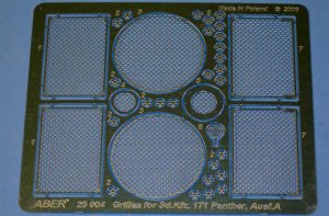 ABER 25004 - 1:25 Grilles for Sd.Kfz.171 Panther Ausf.A/D