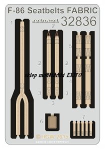 EDUARD 32836 - 1:32 F-86 seatbelts Fabric