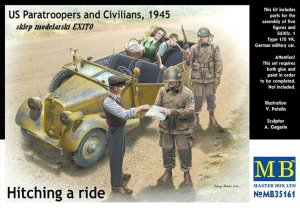 MASTER BOX 35161B - 1:35 Hitching a ride - US Paratroopers and Civilians without car
