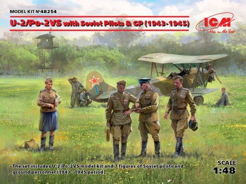 Go to product ICM 48254 - 1:48 U-2 / Po-2VS with Soviet Pilots & GP (1943-1945)