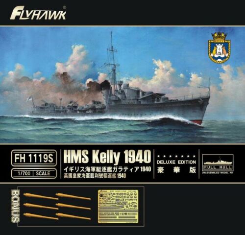 Go to product FLYHAWK 1119S - 1:700 HMS Kelly 1940 Deluxe Edition